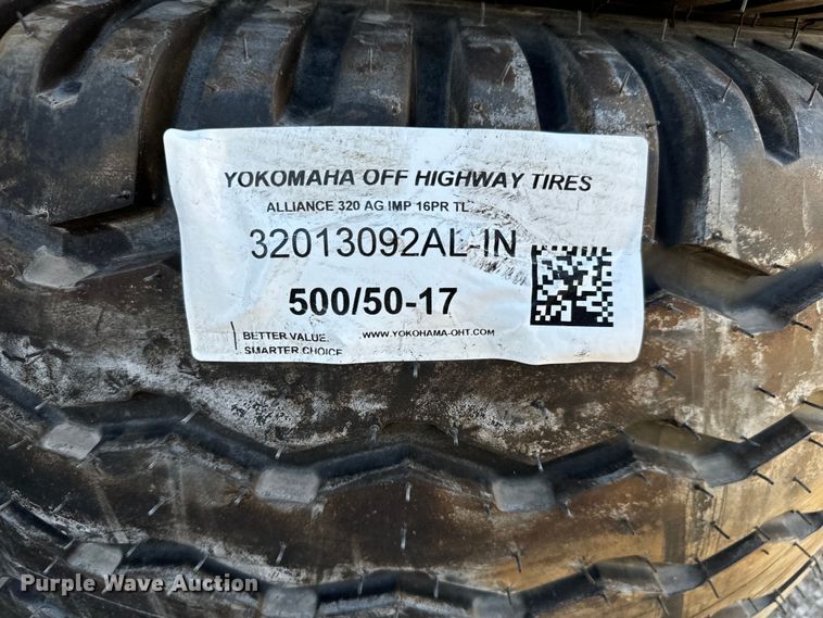 image for item MU9911 (19) Alliance 500/50-17 IMP tires and wheels