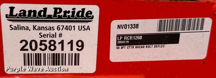 image for item MV9008 Land Pride  RCR1260 rotary mower