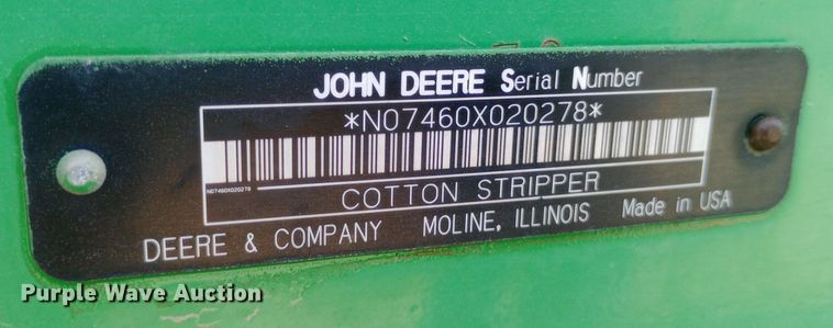 image for item NY9382 2005 John Deere 7460 cotton stripper