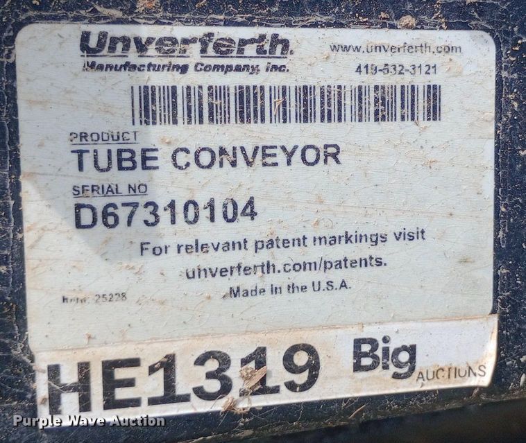 image for item NY9388 Unverferth planter auger