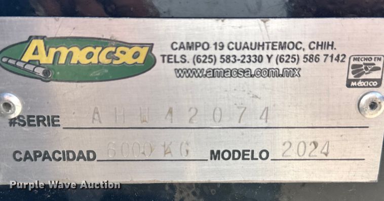 image for item OM9502 2024 Amacsa hay trailer