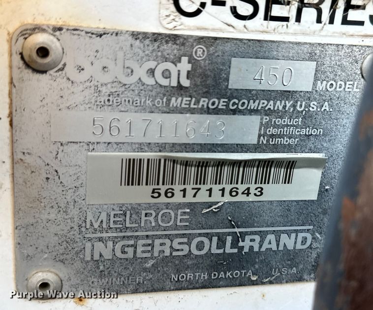 image for item OM9597 1996 Bobcat 450 skid steer loader