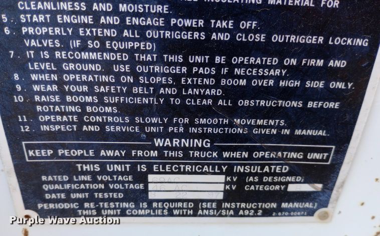 image for item DP1273 1997 Chevrolet C7500 bucket truck