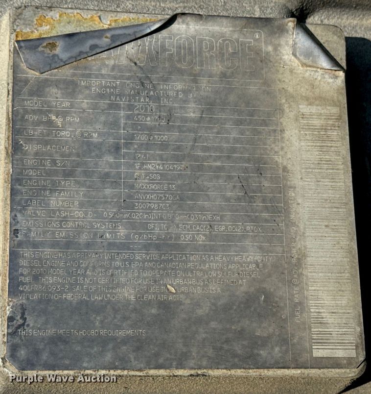 image for item DQ6906 2011 International  Prostar semi truck