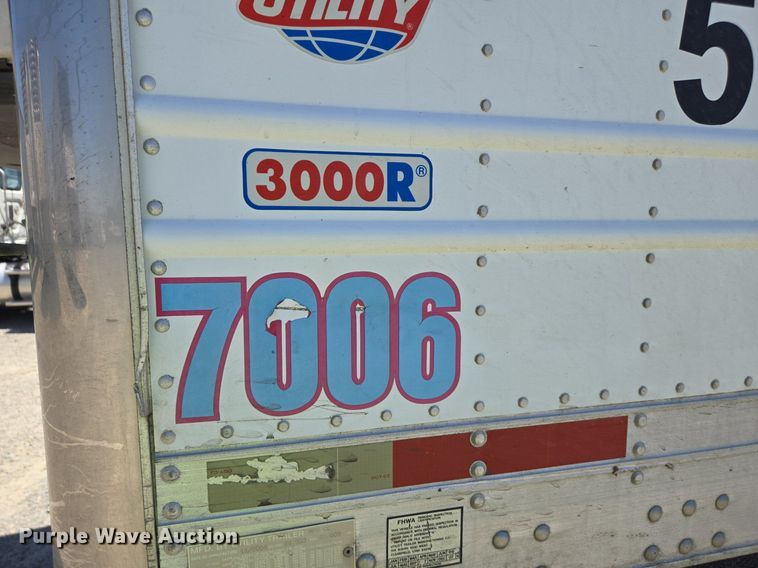 image for item DX1469 2007 Utility Trailer refrigerated van trailer