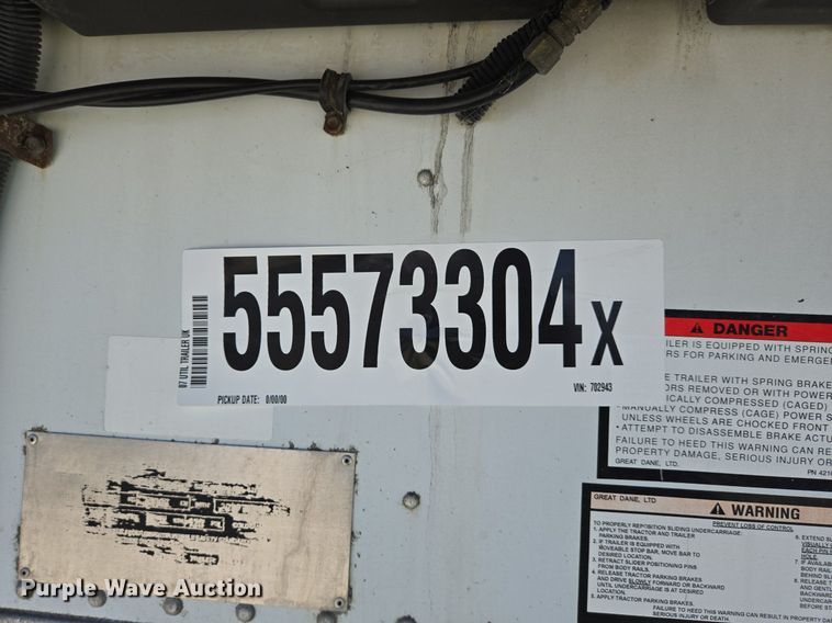 image for item DX1475 2008 Great Dane refrigerated van trailer