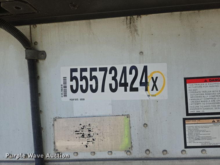 image for item DX1479 2008 Great Dane refrigerated van trailer