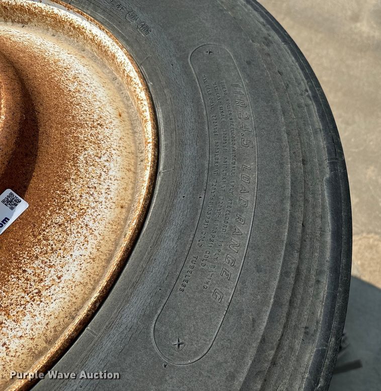 image for item EI4022 (4) Dayton 11R24.5 tires and wheels