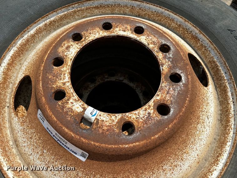 image for item EI4022 (4) Dayton 11R24.5 tires and wheels