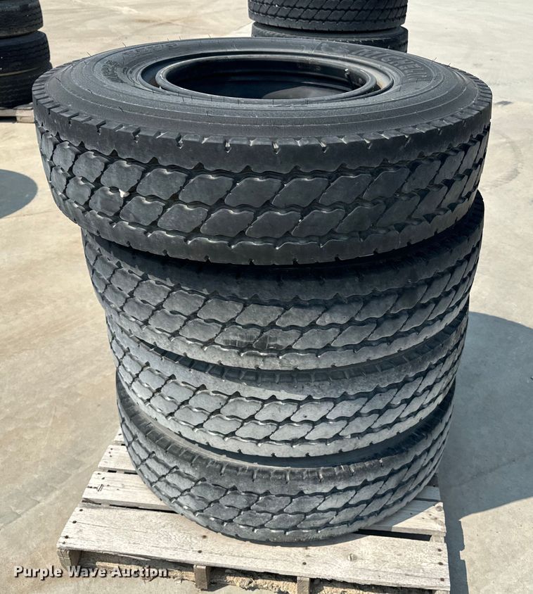 image for item EI4026 (4) Michelin 11R22.5 tires and wheels