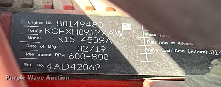 image for item EJ4478 2020 International  LT625 semi truck