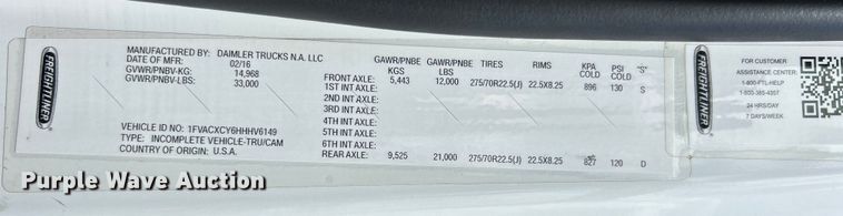 image for item EK4971 2017 Freightliner  Business Class M2 rollback truck