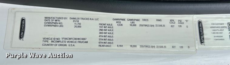 image for item EK4972 2019 Freightliner  Business Class M2 rollback truck