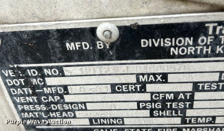 image for item EK4973 1981 Trailmobile T23E-42AG tank trailer