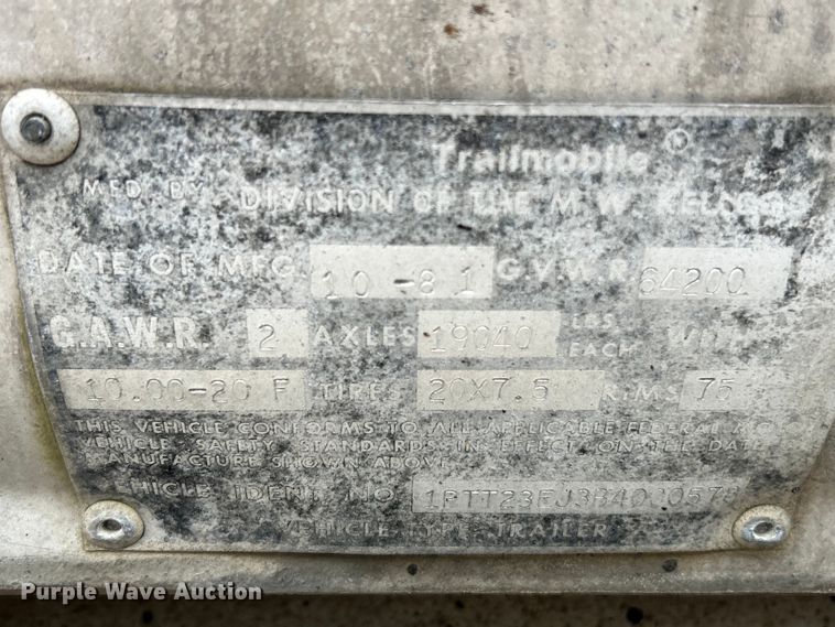 image for item EK4973 1981 Trailmobile T23E-42AG tank trailer