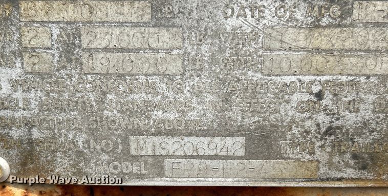 image for item EK5004 1975 Fruehauf FB9-F2-45 dry van trailer