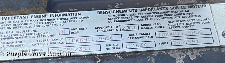 image for item EK8845 2001 Mack CH613 semi truck