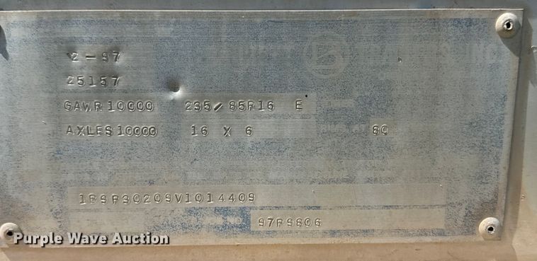 image for item OM9501 1997 Barrett livestock trailer