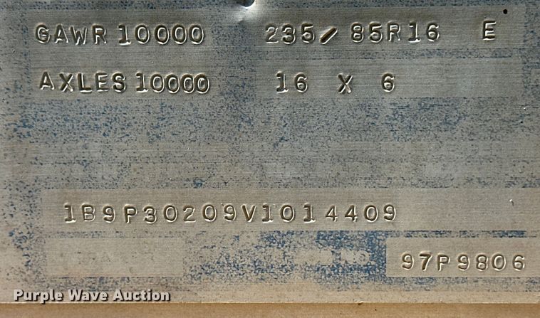 image for item OM9501 1997 Barrett livestock trailer