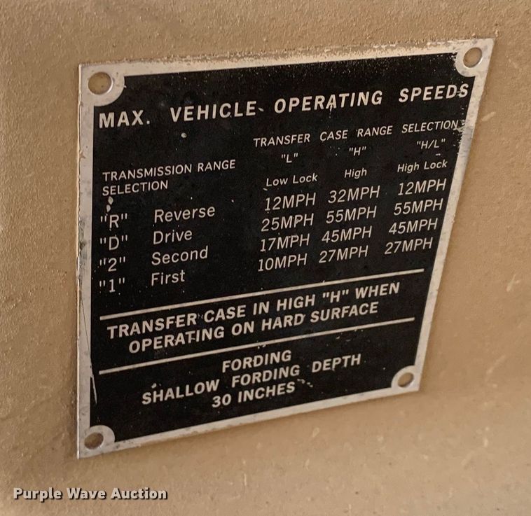 image for item DM7957 2006 AM General M1097R1 HMMWV SUV