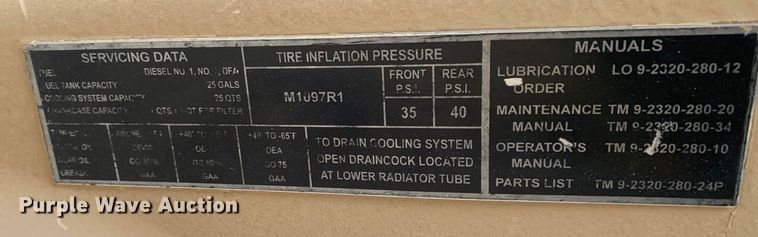 image for item DM7957 2006 AM General M1097R1 HMMWV SUV