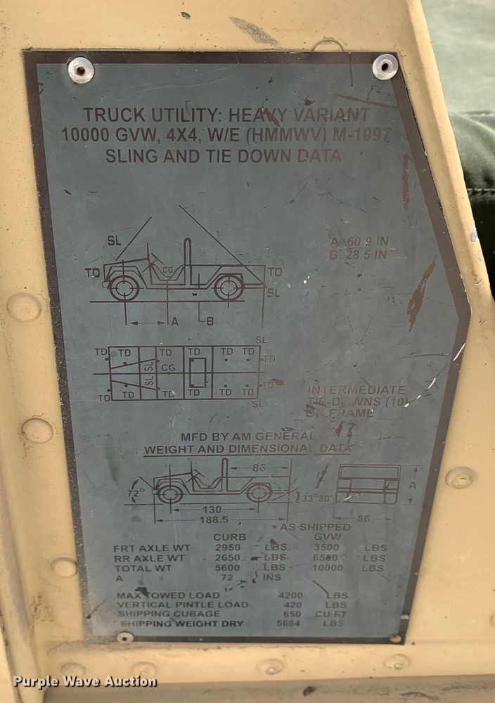 image for item DM7961 2007 AM General M1097R1 HMMWV SUV