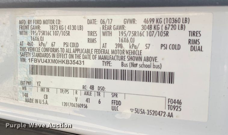 image for item DM7969 2017 Ford Transit 350 Wagon handicap accessible van