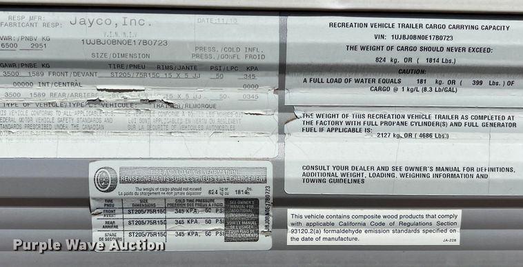 image for item DO2462 2014 Jayco Jay Flight Swift 264BH camper