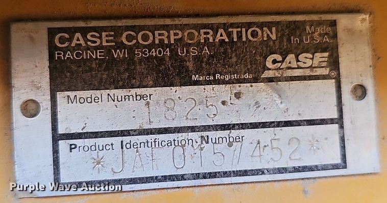 image for item DP6589 1995 Case 1825 skid steer loader