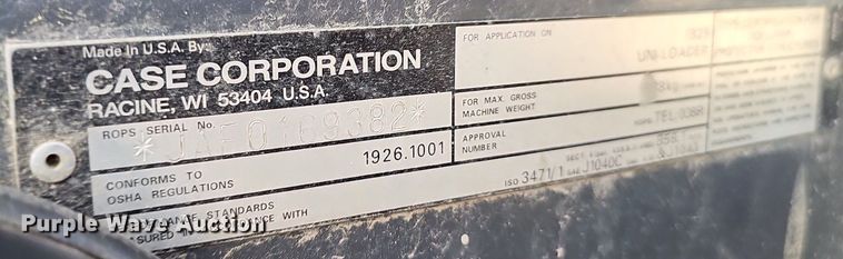 image for item DP6589 1995 Case 1825 skid steer loader