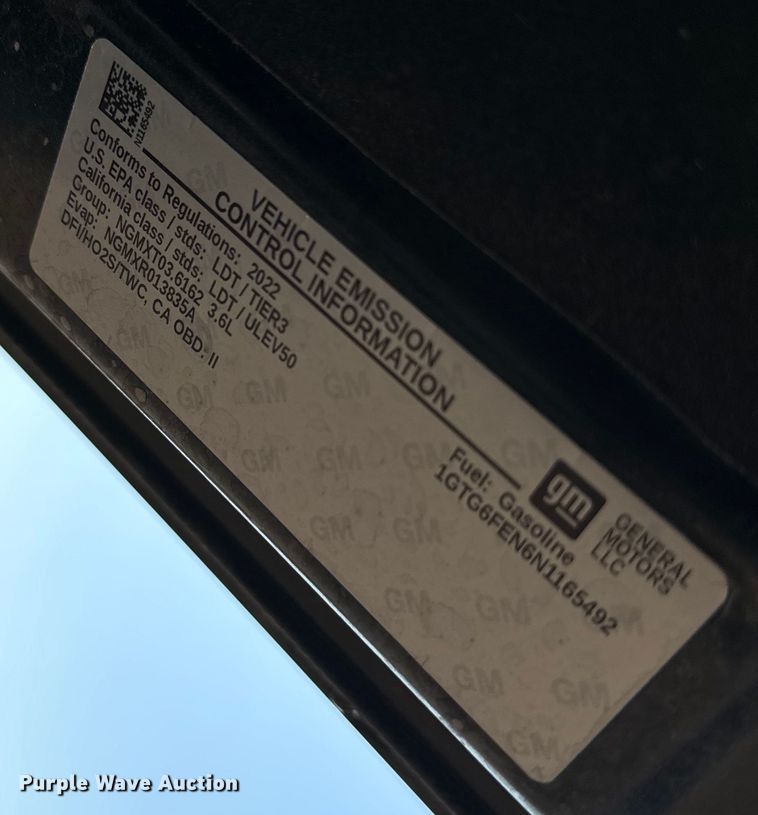 image for item DQ6949 2022 GMC Canyon Crew Cab pickup truck