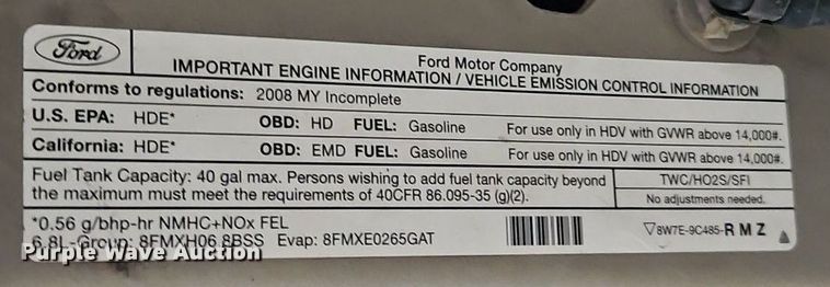 image for item DR8728 2008 Ford F550 Super Duty XL utility / service truck