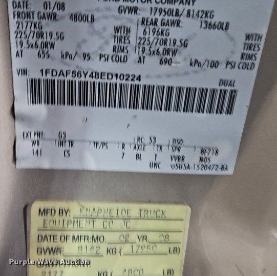 image for item DR8728 2008 Ford F550 Super Duty XL utility / service truck