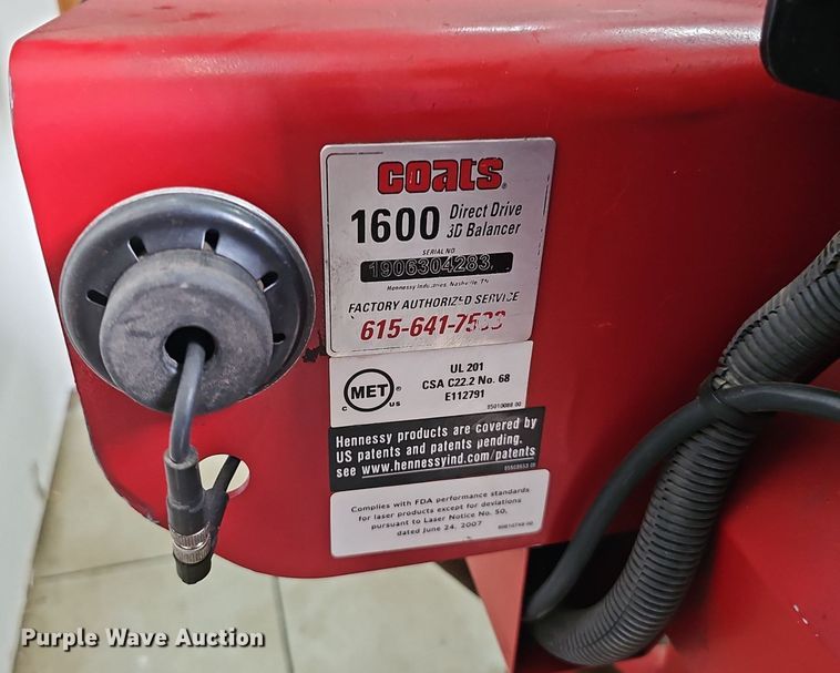 image for item DS4689 Coats 1600 Direct Drive tire balancer