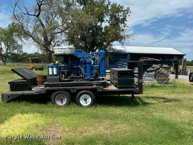 image for item DX1019 Shop built flatbed trailer