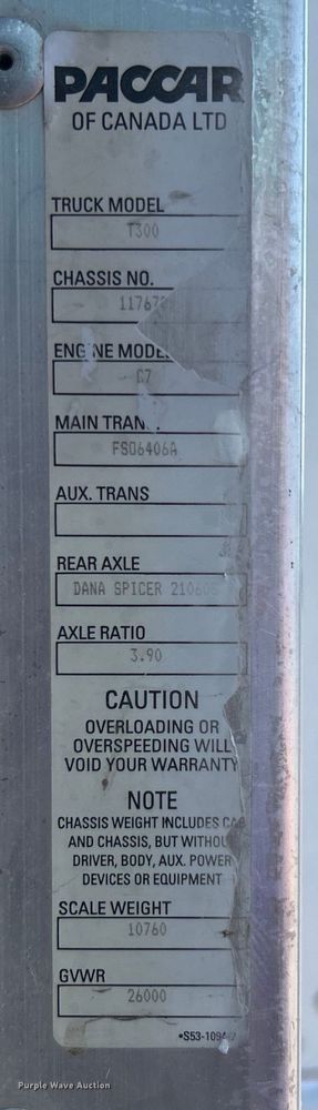 image for item EG0778 2005 Kenworth T300 box truck