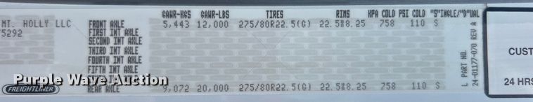 image for item EG0866 2009 Freightliner Business Class M2 box truck