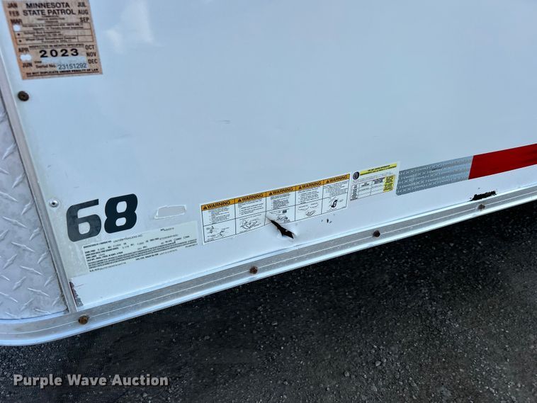 image for item EG0908 2015 United Trailers, Inc. UXT-8 enclosed cargo trailer