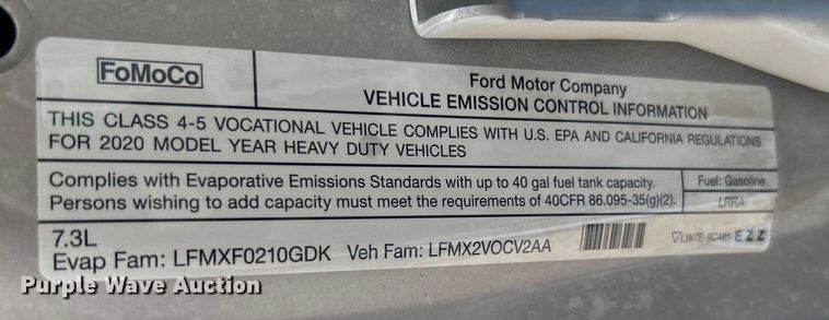 image for item EG0925 2020 Ford F550 Super Duty Crew Cab flatbed truck