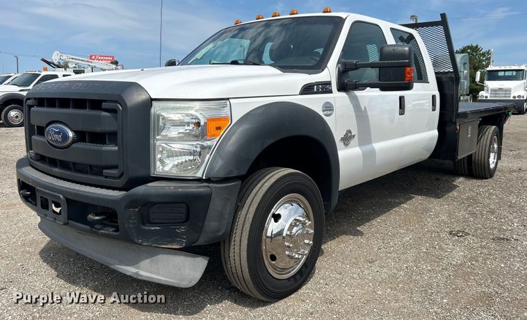 image for item EG0926 2013 Ford F550 Super Duty Crew Cab flatbed truck