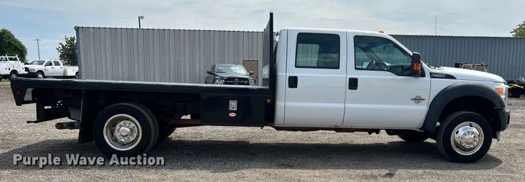 image for item EG0926 2013 Ford F550 Super Duty Crew Cab flatbed truck