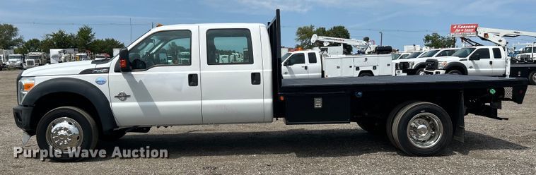image for item EG0926 2013 Ford F550 Super Duty Crew Cab flatbed truck