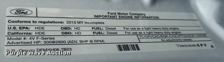 image for item EG0926 2013 Ford F550 Super Duty Crew Cab flatbed truck