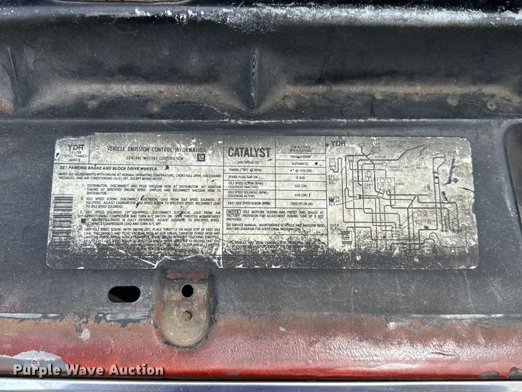 image for item EJ4476 1986 Chevrolet  C10 pickup truck