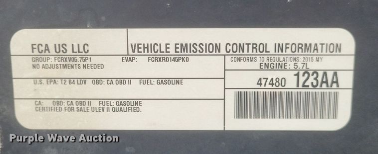 image for item EJ8011 2015 Dodge  Charger Police 