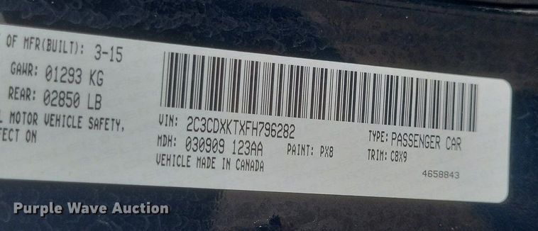 image for item EJ8011 2015 Dodge  Charger Police 