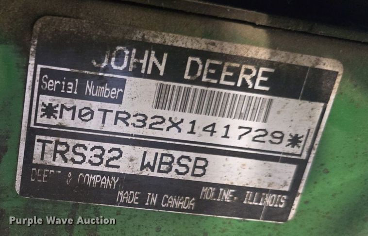 image for item EK6289 John Deere TRS32 snow blower