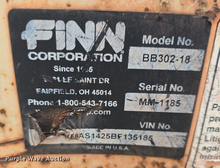 image for item EK6311 2011 Finn BB30218 bark blower