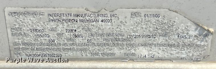 image for item EK8794 2005 Interstate enclosed cargo trailer