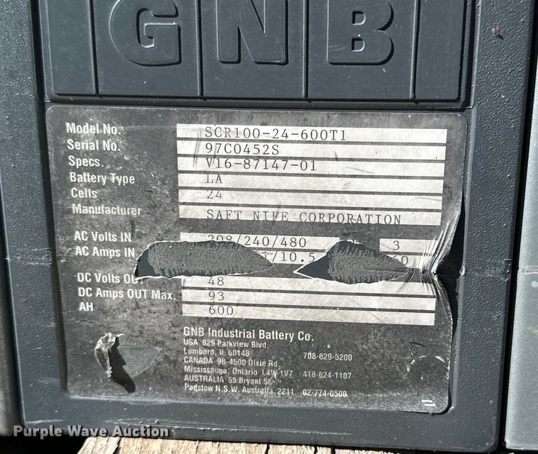 image for item IB9451 (3) forklift chargers